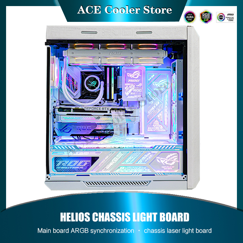 Gaming Accessories Lights - Caja de PC con espejo RGB,