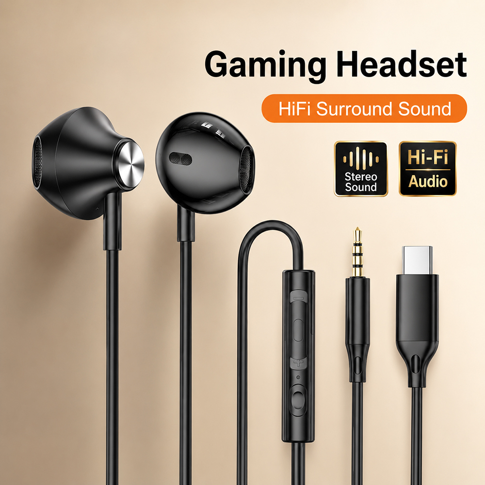 Gaming Accessories Iphone - Auriculares envolventes HiFi, sonido estéreo de