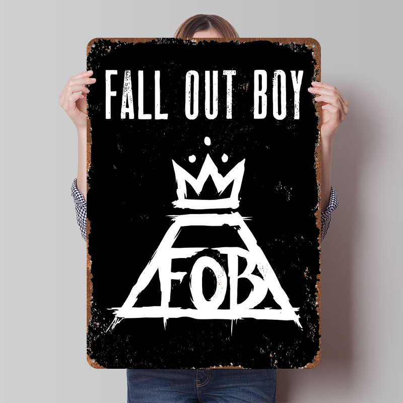 Gaming Accessories Boys - Placa de Metal Fall Out Boy,