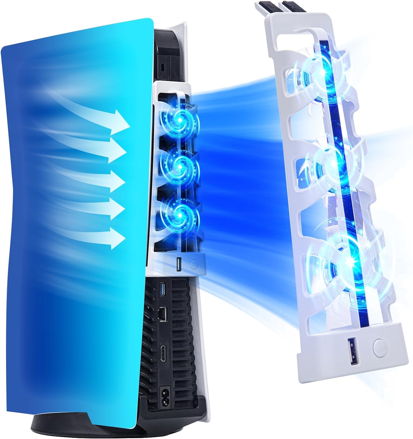 Gaming Accessories Lights - Ventilador de Refrigeración Silencioso para PS5