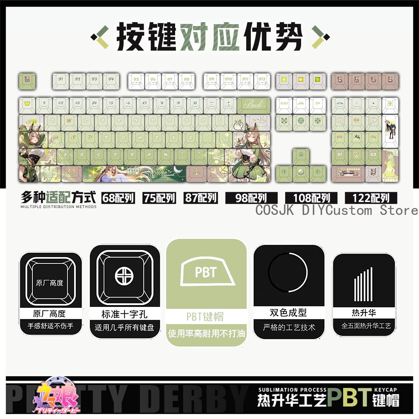 122 Teclas Anime Umamusume: Pr - Gaming Accessories Gamestop reseña y precio